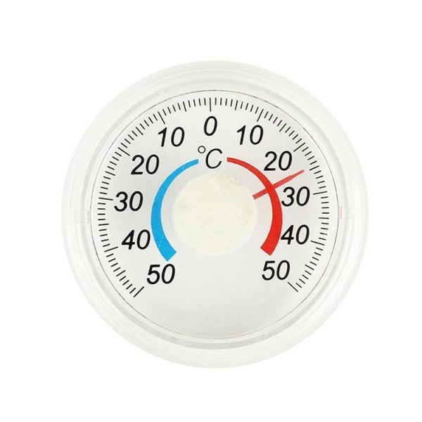 Round Plastic Doors And Windows Simple Pointer Winter And Summer Thermometer - Image 2