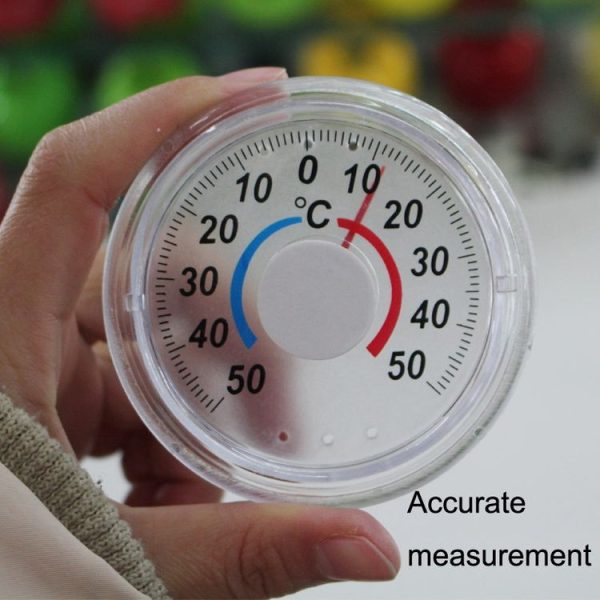 Round Plastic Doors And Windows Simple Pointer Winter And Summer Thermometer - Image 5
