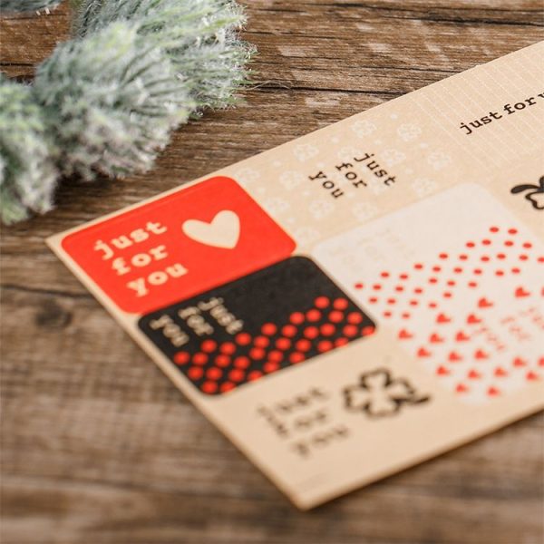 10sheets Love Cake Stickers Baking Stickers Leather Paper Sealing Stickers - Image 4