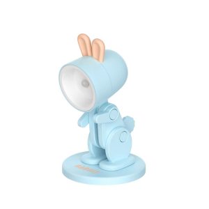 Mini Table Lamp Desktop DIY Ornaments Folding Night Light (Rabbit Blue)