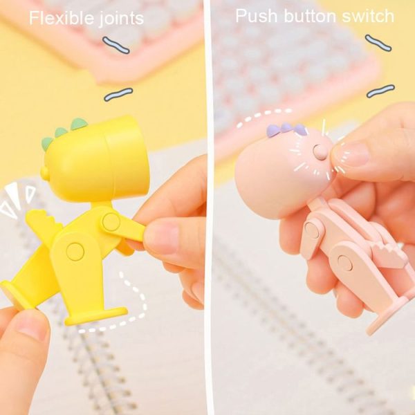 Mini Table Lamp Desktop DIY Ornaments Folding Night Light (Rabbit Blue) - Image 3
