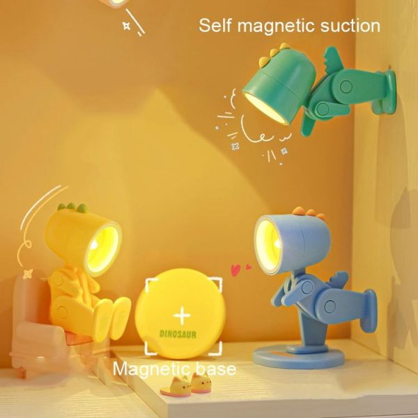 Mini Table Lamp Desktop DIY Ornaments Folding Night Light (Rabbit Blue) - Image 5