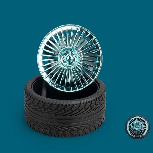 KD195 Electroplating Modification Small Fan Retro Wheel Fan (Blue)