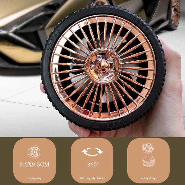 KD195 Electroplating Modification Small Fan Retro Wheel Fan (Blue) - Image 3