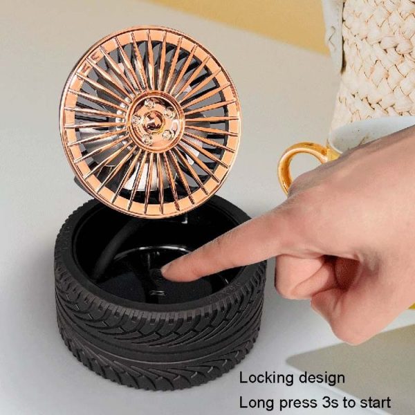 KD195 Electroplating Modification Small Fan Retro Wheel Fan (Blue) - Image 4