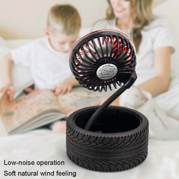 KD195 Electroplating Modification Small Fan Retro Wheel Fan (Blue) - Image 5