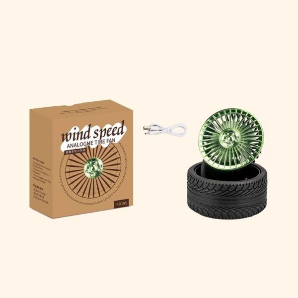 KD195 Electroplating Modification Small Fan Retro Wheel Fan (Blue) - Image 7