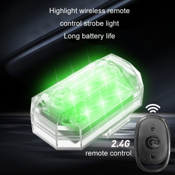 Remote Control LED Car Modified Electric Car Warning Tail Light, Specification: 2 Light +1 RC - Image 2