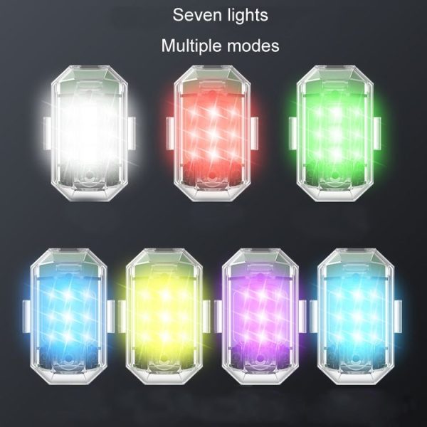 Remote Control LED Car Modified Electric Car Warning Tail Light, Specification: 2 Light +1 RC - Image 3