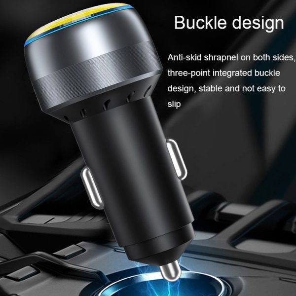 IBD355-1UC 18W+45W Smart Car Charger Dual-port Metal Phone Fast Charger (QC3.0+PD 3.0) - Image 3