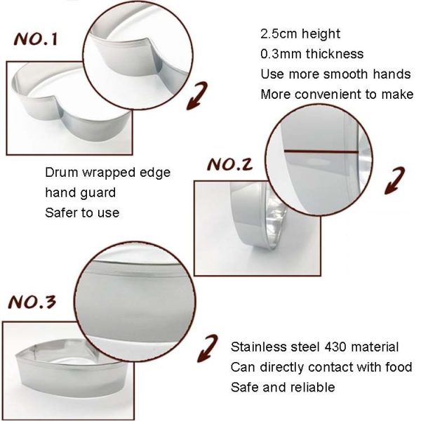 5pcs Cat Cookie Mold Stainless Steel DIY Baking Utensils (Style Random Delivery) - Image 4