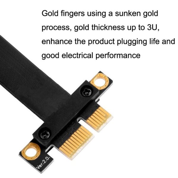 PCI-E 3.0 1X 90 Degrees Graphics Card / Wireless Network Card Extension Cable, Cable Length: 10cm - Image 3