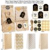 24 In 1 Point Striped Cowhide Paper Bag Retro Thanks Gift Bag Party Bakery Biscuits Candy Bag (Style 1) - Image 2