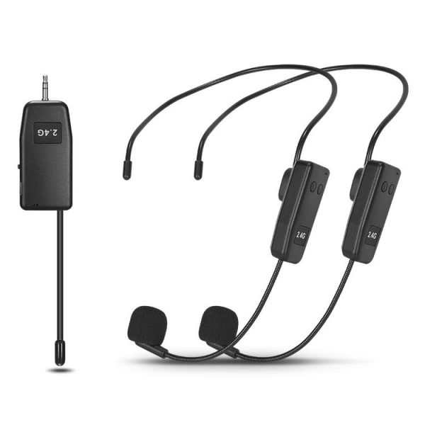 One For Two UHF Wireless Headset Microphone Lavalier Headset Amplifier - Image 2