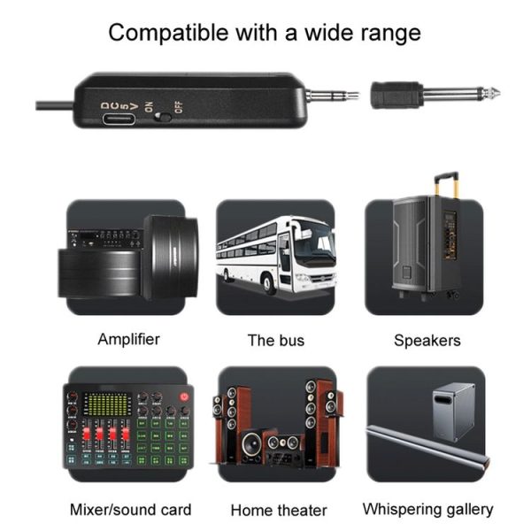 One For Two UHF Wireless Headset Microphone Lavalier Headset Amplifier - Image 5