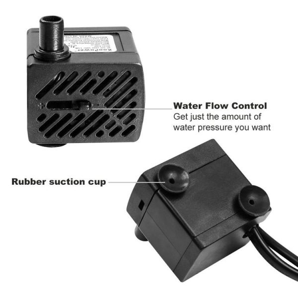 3W 4 Light Silent Aquarium Fish Tank Filtration Submersible Pump Fountain Water Pump EU Plug - Image 4