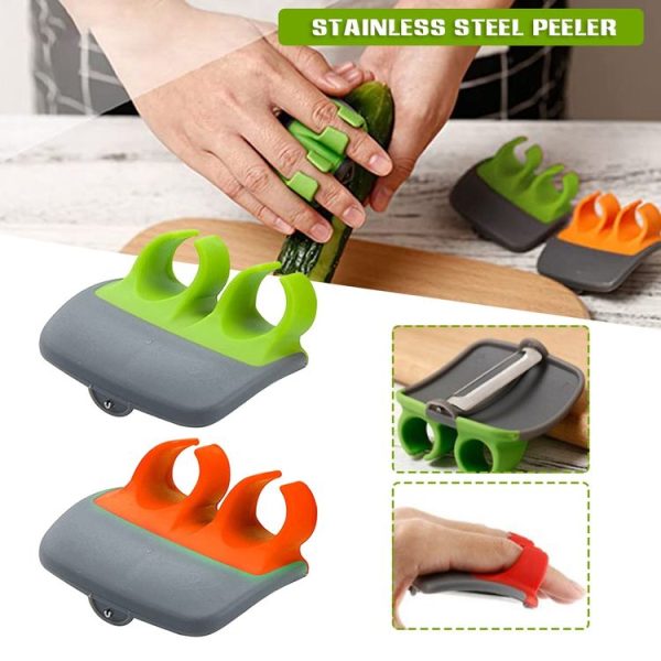 Palm Hand Peeler For Potato, Fruit, Kitchen Vegetable Peeler (Green) - Image 2