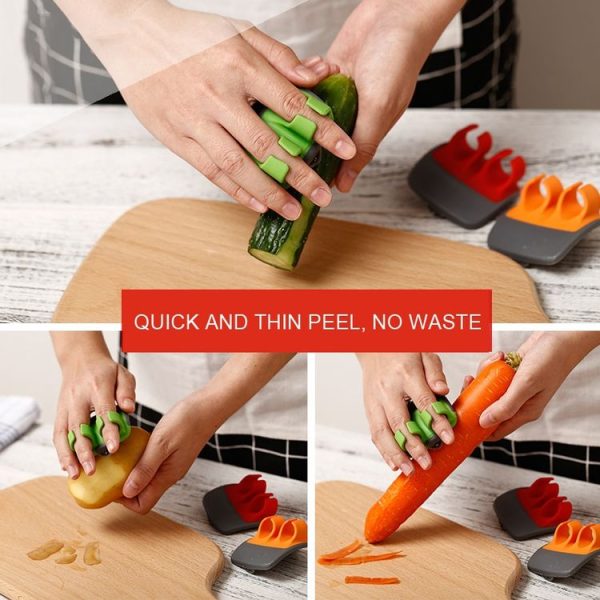 Palm Hand Peeler For Potato, Fruit, Kitchen Vegetable Peeler (Green) - Image 6