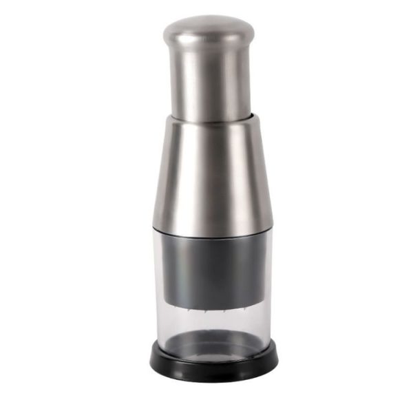 Press Kitchen Cutter Garlic Onion Pat Knife, Specification: Stainless Steel Black