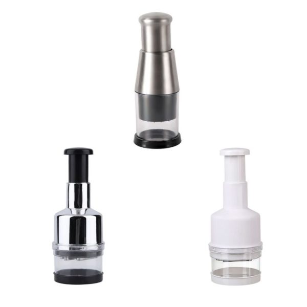 Press Kitchen Cutter Garlic Onion Pat Knife, Specification: Stainless Steel Black - Image 2