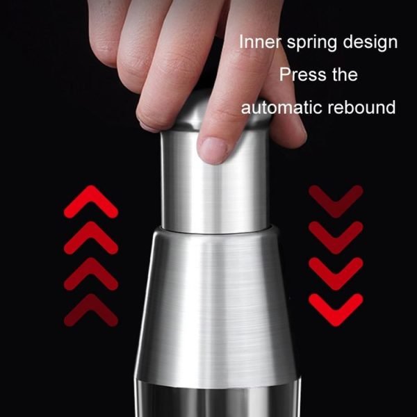 Press Kitchen Cutter Garlic Onion Pat Knife, Specification: Stainless Steel Black - Image 4