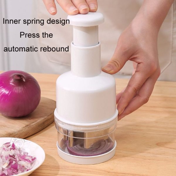 Press Kitchen Cutter Garlic Onion Pat Knife, Specification: Plating White - Image 5