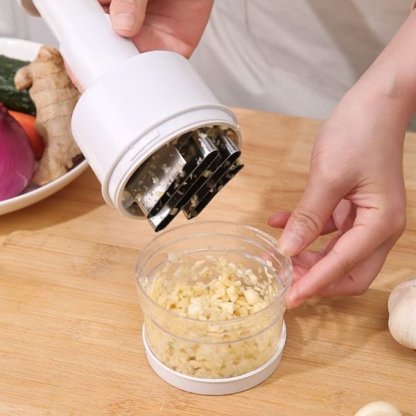 Press Kitchen Cutter Garlic Onion Pat Knife, Specification: Plating White - Image 6