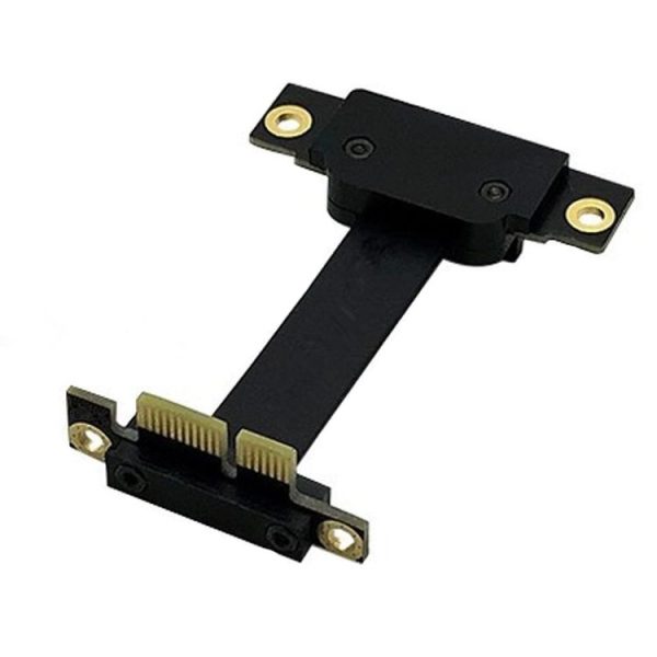 PCI-E 3.0 1X To 1X 90 Degrees Reverse Graphics Card / Wireless Network Card / Conversion Card Extension Cable (Black)