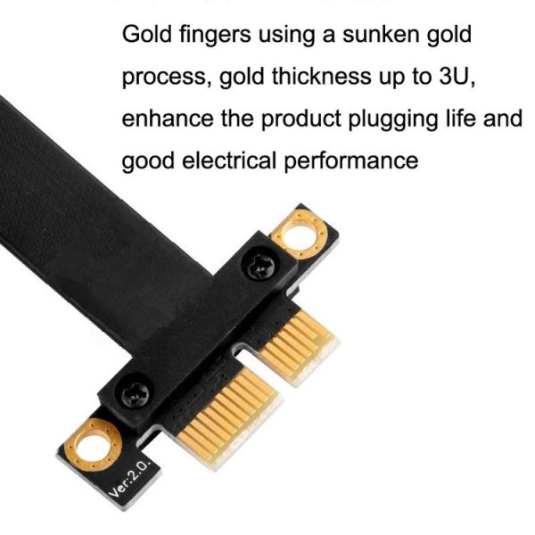 PCI-E 3.0 1X To 1X 90 Degrees Reverse Graphics Card / Wireless Network Card / Conversion Card Extension Cable (Black) - Image 3