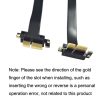 PCI-E 3.0 1X To 1X 90 Degrees Reverse Graphics Card / Wireless Network Card / Conversion Card Extension Cable (Black) - Image 4