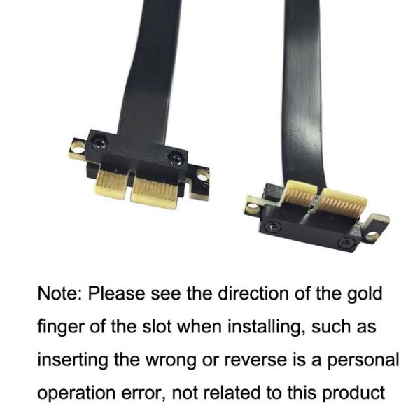 PCI-E 3.0 1X To 1X 90 Degrees Reverse Graphics Card / Wireless Network Card / Conversion Card Extension Cable (Black) - Image 4