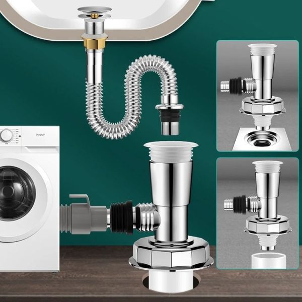 Three Head Washing Machine Floor Drain Joint Pipe Connector, Spec: B1 - Image 3