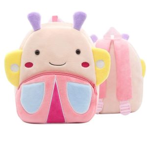 Zoo Series Plush Backpack Cute Children School Bag Shoulder Bag (Butterfly)