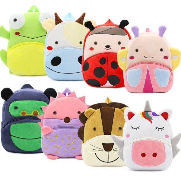 Zoo Series Plush Backpack Cute Children School Bag Shoulder Bag (Butterfly) - Image 2