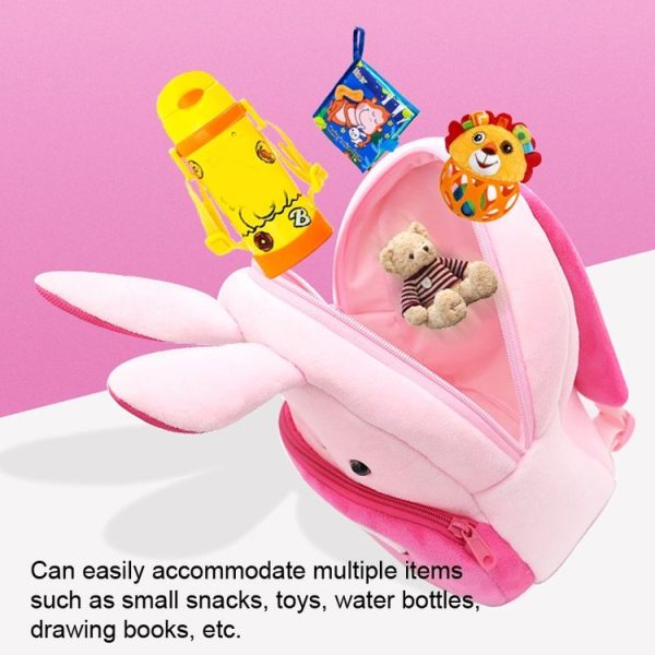 Zoo Series Plush Backpack Cute Children School Bag Shoulder Bag (Butterfly) - Image 3