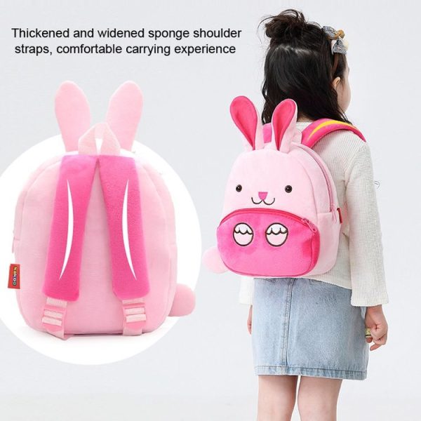 Zoo Series Plush Backpack Cute Children School Bag Shoulder Bag (Butterfly) - Image 5
