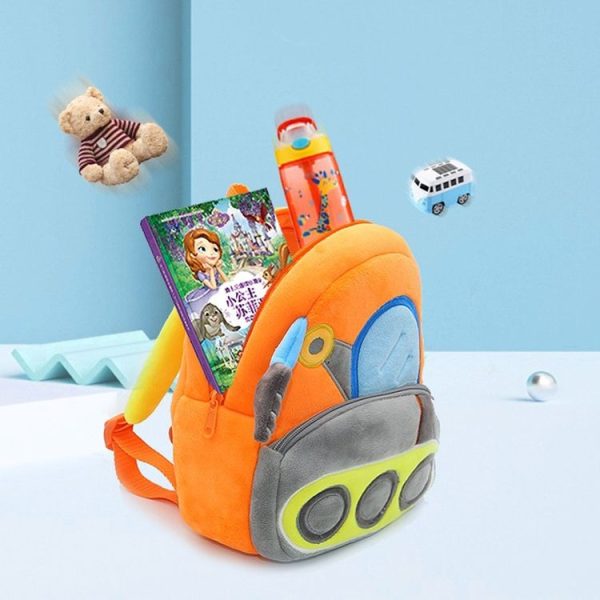 3D Cartoon Trucks Cars Plush Kids Backpack Children School Bags (Bulk Machine) - Image 5