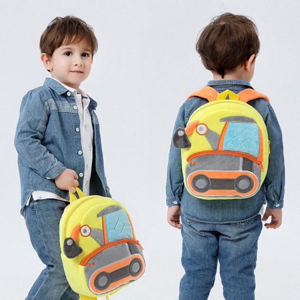 3D Cartoon Trucks Cars Plush Kids Backpack Children School Bags (Bulk Machine) - Image 6