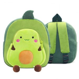 Vegetable Fruit Series Cartoon Plush Kids Backpack Children School Bags (Avocados)