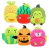 Vegetable Fruit Series Cartoon Plush Kids Backpack Children School Bags (Avocados) - Image 2