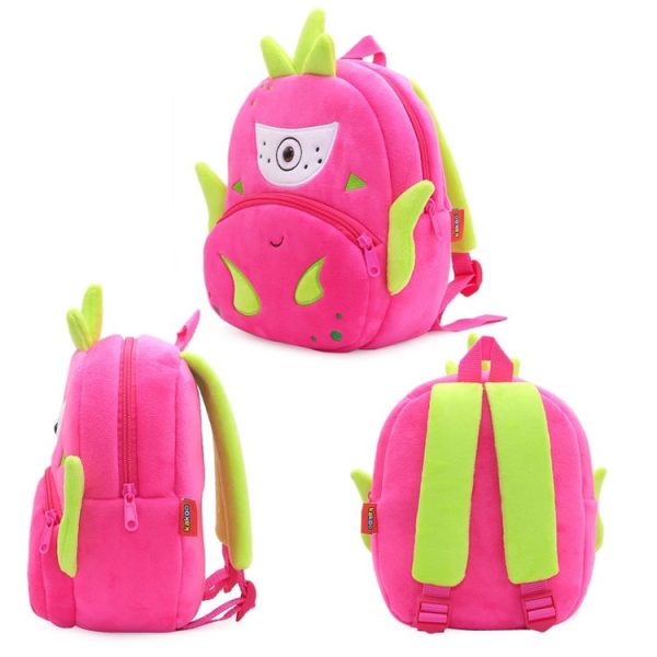 Vegetable Fruit Series Cartoon Plush Kids Backpack Children School Bags (Avocados) - Image 3