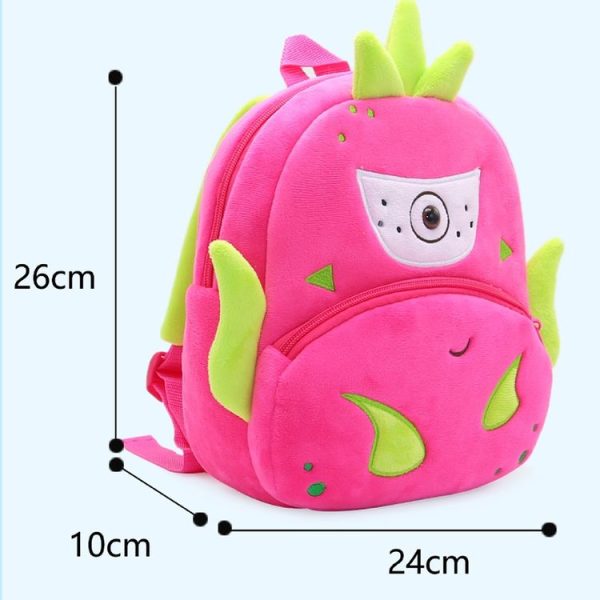 Vegetable Fruit Series Cartoon Plush Kids Backpack Children School Bags (Avocados) - Image 4