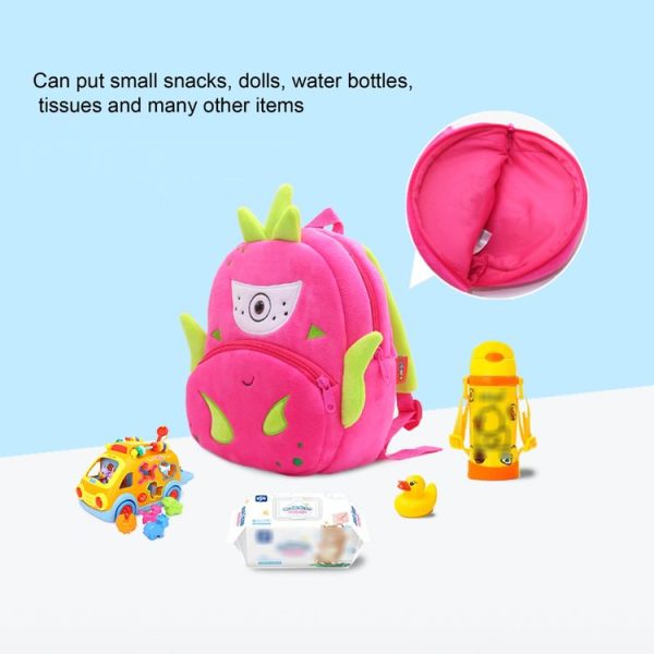 Vegetable Fruit Series Cartoon Plush Kids Backpack Children School Bags (Avocados) - Image 5