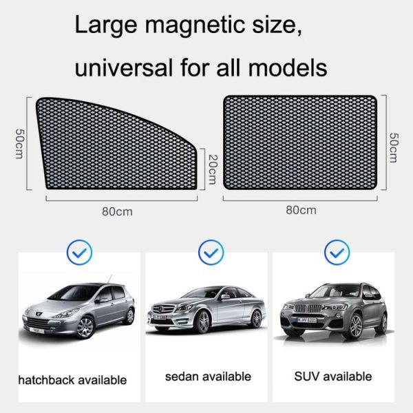 Car Sunshade Magnetic Iron Reflective Mesh Gauze Sunscreen Heat Insulation Sunshade Baffle (Front Window Driving) - Image 3