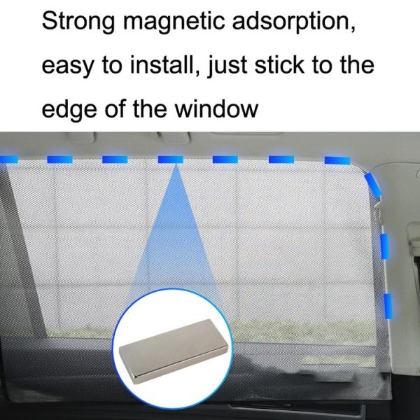 Car Sunshade Magnetic Iron Reflective Mesh Gauze Sunscreen Heat Insulation Sunshade Baffle (Front Window Driving) - Image 5