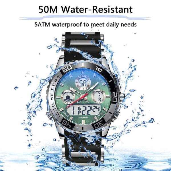 STRYVE S8023 Sports Watch Nights Light Waterproof Timing Alarm Men Watch (Black) - Image 4