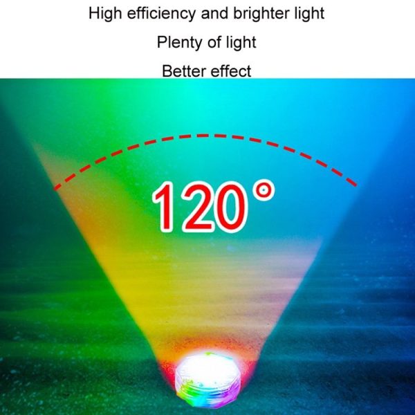 5V 10LED Diving Light Fountain Remote Control RGB Colorful Underwater Light (15 Colors) - Image 3