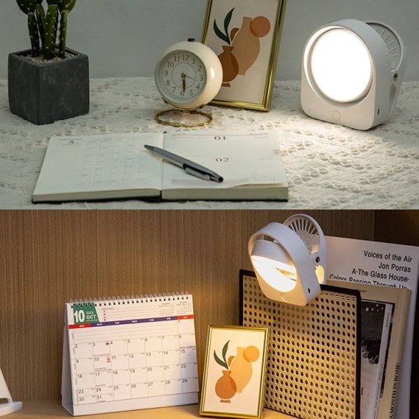 Eye-care Study Desk Lamp Dormitory Bedside Reading Rechargeable Clip-On Night Lamp (White) - Image 11