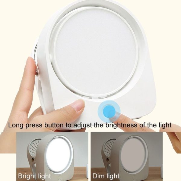 Eye-care Study Desk Lamp Dormitory Bedside Reading Rechargeable Clip-On Night Lamp (White) - Image 4