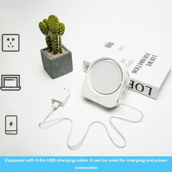 Eye-care Study Desk Lamp Dormitory Bedside Reading Rechargeable Clip-On Night Lamp (White) - Image 8